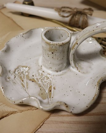 Świecznik ceramiczny kaganek , boho, AM Natural Home