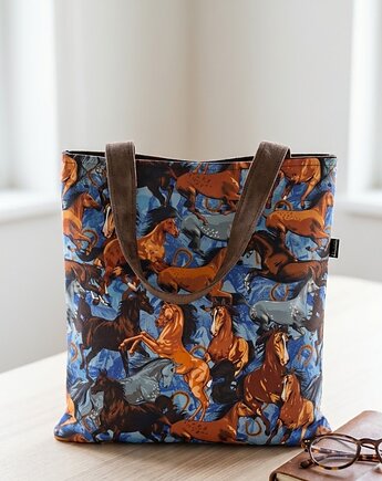 Torba shopperka konie, ML handmade