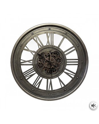 Zegar Wiszący Zegar Ścienny Metalowy Koła Zębate 80 cm, OKAZJE - Prezenty na 18 dla syna