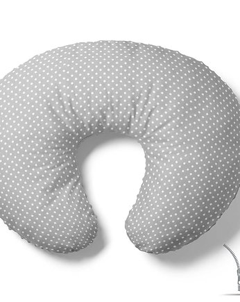 Poduszka rogal do karmienia Szary w kropeczki, Baby Love Decor