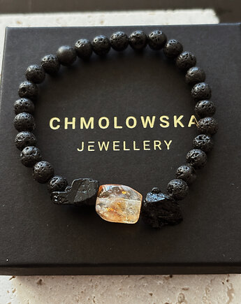 Bransoletka męska Cytryn i Turmalin, Chmolowska Jewellery