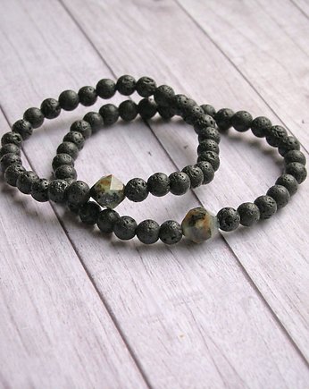 KOMPLET dla PARY - turkus afrykański, kaktusia