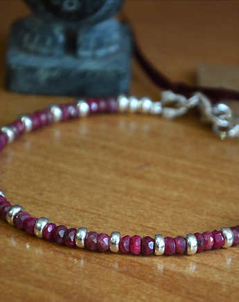 Rubiny naturalne Bransoletka Srebro, Galeria Niepodzielone