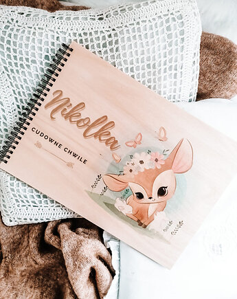 Album na zdjęcia dla dzieci chrzest roczek PASTELOWA SARENKA, LOO LOO DREAM