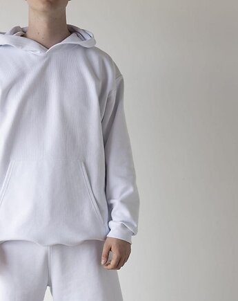 Bluza z kapturem OVERSIZE Flow White, LUKANI wear