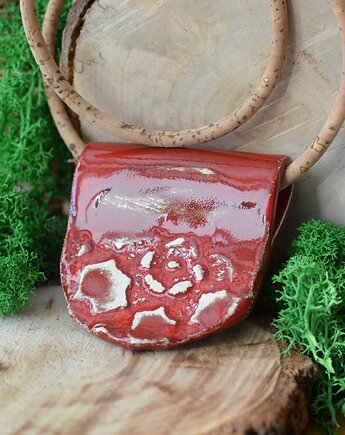 Naszyjnik z korka z ceramicznym wisiorkiem ROJO, Beezoo