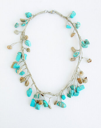 Howlit i jaspis lniany naszyjnik, galeria nuit