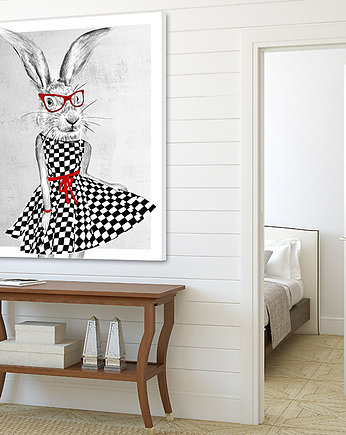 OBRAZ NA PŁÓTNIE -  60x80cm  U Pani Zając, LUdesign gallery