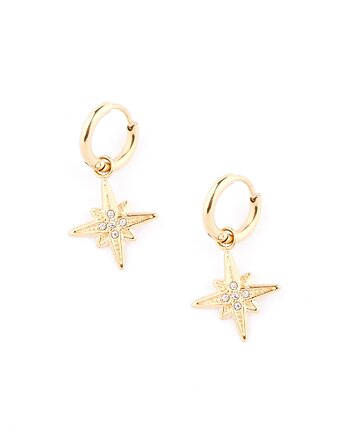 Ozdobna Iskierka (białe cyrkonie) - kolczyki koła, Kulka Bransoletki