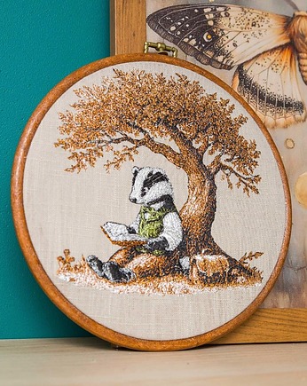 Badger Book Lover, haft w oprawie 20 cm, Plasun