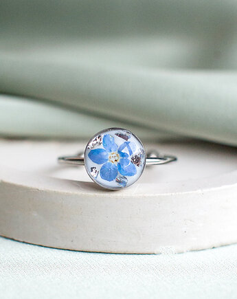 Pierścionek z niezapominajkami, nature gift