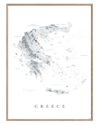 GRECJA mapa plakat, maps by P