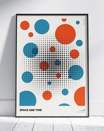 Plakat abstrakcyjny, abstrakcja, geometria - Czas i Przestrzeń, Galeria EMU
