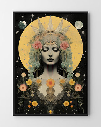 Plakat Kobieta astrologia kolaż, HOG STUDIO