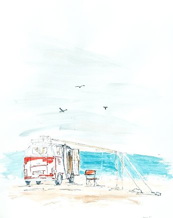 Plakat  On the beach, Find Yourself Art