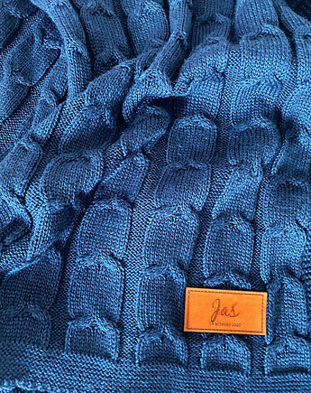 Kocyk personalizowany ROYAL granatowy, BARBARAS