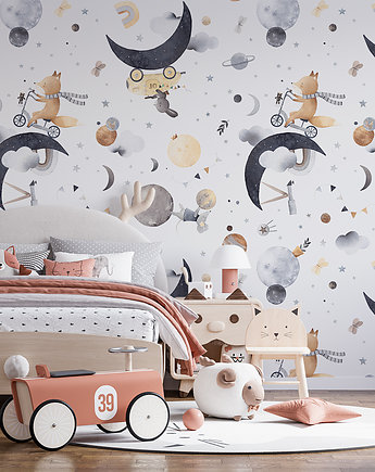 Tapeta Retro-wyścig na księżycu, Make My Wall 