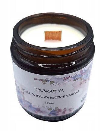 Świeczka Sojowa Ręcznie Robiona Truskawka 120 ml, Sklep Angelos