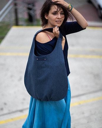LONG granatowy - torba typu hobo, BandaBag