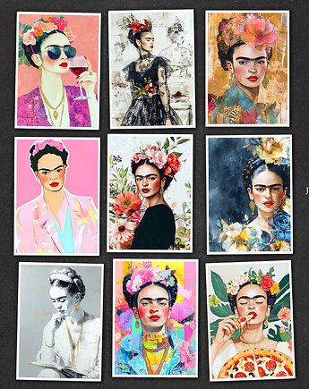 Być jak Frida 1 - zestaw 9 grafik, JBJart Justyna Jaszke