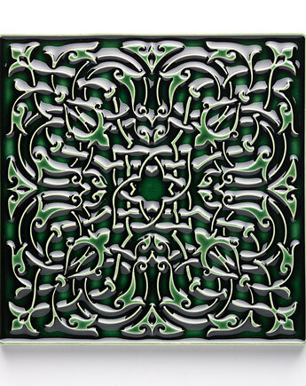 Kafel LARGO,15cm x 15cm, zieleń butelkowa, kafle, pracowniazona