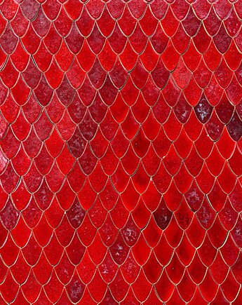 Wyprzedaż -Kafle  Smocza Łuska czerwona- 2m2, Dekornia