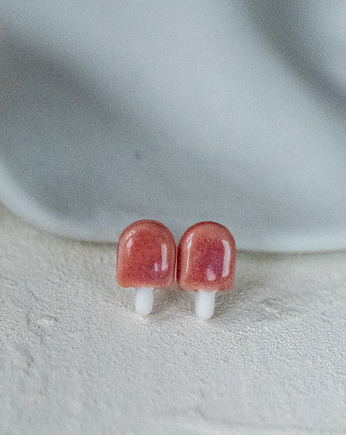 Kolczyki porcelanowe LODY, rękoczyny
