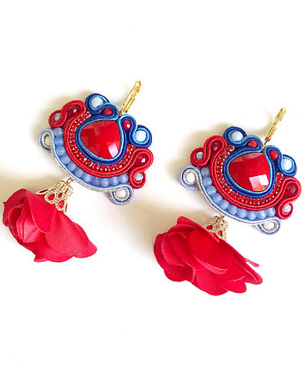 Sutaszowe kolczyki MOROCCO z kwiatami, Sylwia Żak