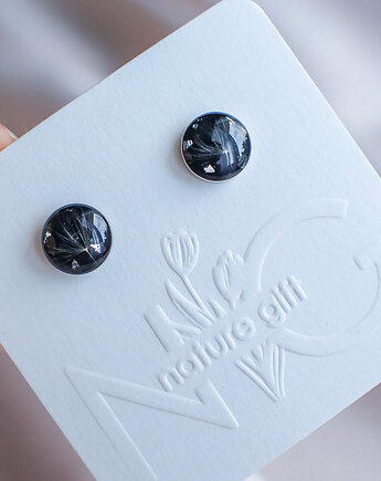 Kolczyki sztyfty z rzęsek dmuchawca, nature gift