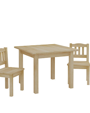 Zestaw stolik i 2 krzesełka- naturalny, Nordville