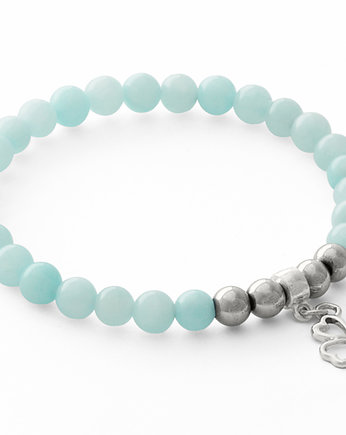 LITTLE - light blue  jade with clover pendant., Lavoga