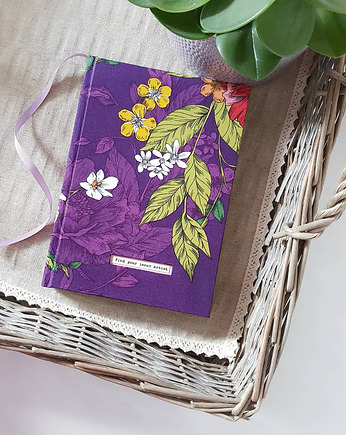 Kwiatowy notatnik A5, bullet journal, Sygnatura Bookbinding Studio
