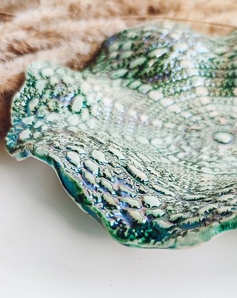 Patera Soft Lace -zielona, ArtStyl Pracownia Ceramiki