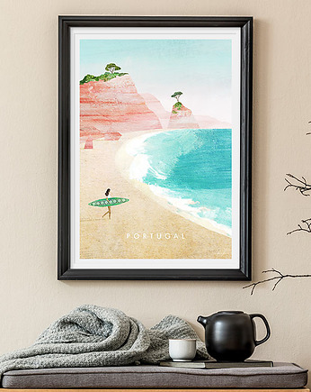 Plakat Portugalia surfing Algarve, minimalmill