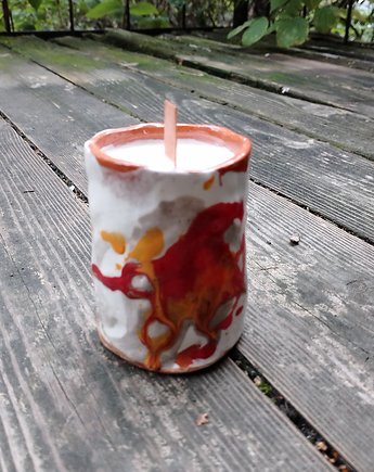 Świeczka w ceramice, GoGa studio ceramiki