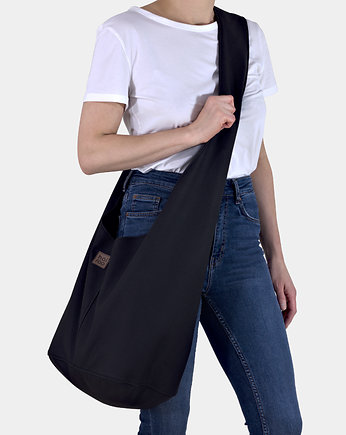 Czarna torba hobo w stylu boho / vegan, hairoo