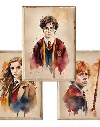 Zestaw 3 plakatów Harry Potter A3, Bajkowe Wnetrza