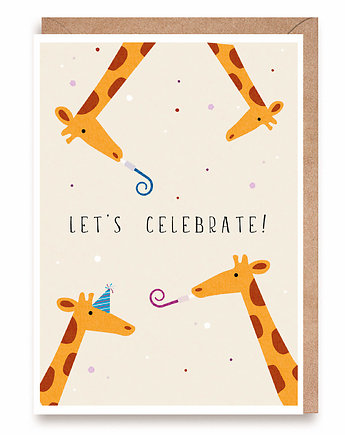 Kartka LET'S CELEBRATE ŻYRAFY A6, Cardie