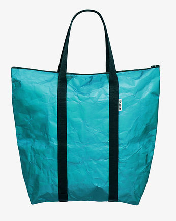 Torba turkusowa Tyvek® z czarnymi rączkami, OneOnes Creative Studio