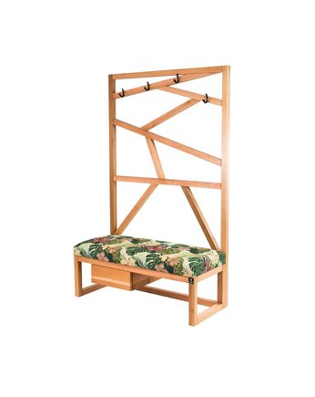Ławka Szafka Pufa Tapicerowana Siedzisko Gładkie Tropic 01 Wieszak LGS-14, EMRA WOOD DESIGN
