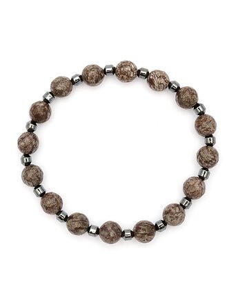 Męska bransoletka w kolorach brązu - zdrowie, Kulka Bransoletki