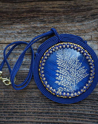 Granatowy wisior soutache, Mró Soutache