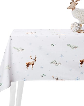 Obrus Renifery 140 x 180 cm, White pocket