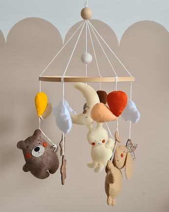 Karuzela balonowa podróż, Marmys Felt Studio