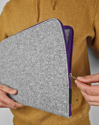 ETUI FILCOWE na laptopa fioletowy zamek, purol design