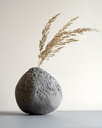 Ręcznie rzeźbiony wazon na suszone kwiaty, STUDIO blureco