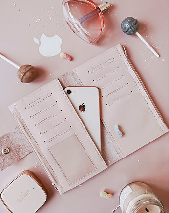 Portfel POCKET CARD / Pale Pink, OSOBY - Prezent dla Kobiety