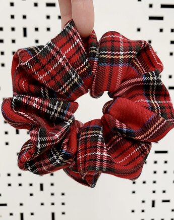 Gumka do włosów scrunchie Red Check Chic, Volie Line