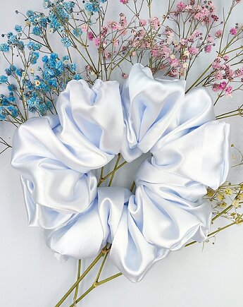 Scrunchie satyna white, Kate HomeMade