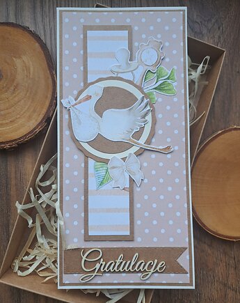 Kartka z okazji narodzin córeczki (w pudełku), Kartkodzielo